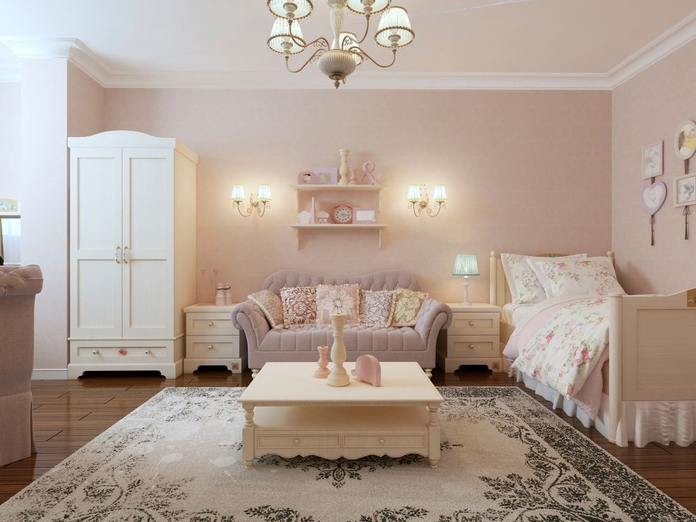 Lampy w stylu romantycznym w salonie